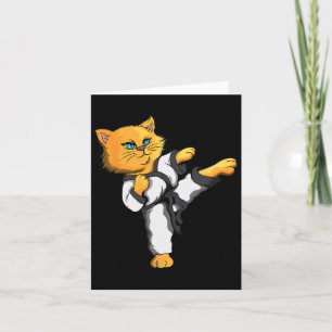 Ninja Kat Karate Martial Arts Taekwondo Kat Eigena Kaart