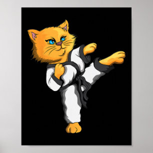 Ninja Kat Karate Martial Arts Taekwondo Kat Eigena Poster