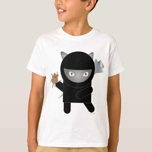 Ninja kat kinderen T-shirt (Voorkant)