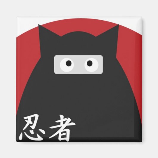 Ninja Kat magneet (Voorkant)