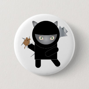 ninja-kat ronde button 5,7 cm