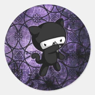 Ninja Kat Ronde Sticker