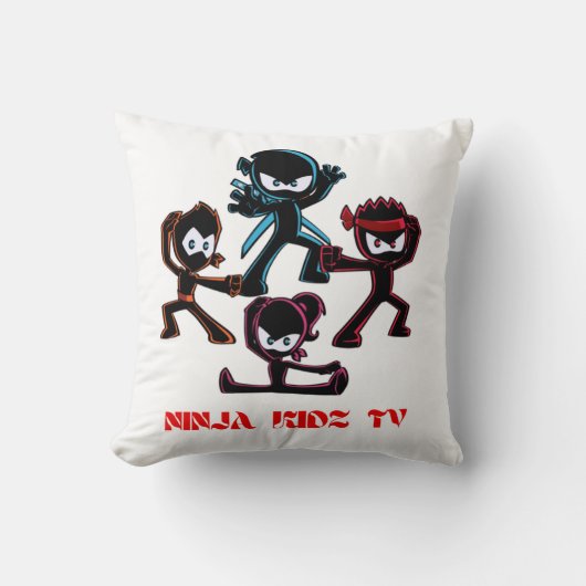 Ninja kidz tv-design. kussen (Voorkant)