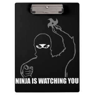 Ninja kijkt naar je klembord