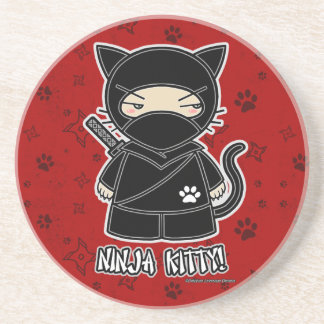 Ninja Kitty ! Dessous de verre de rouge de