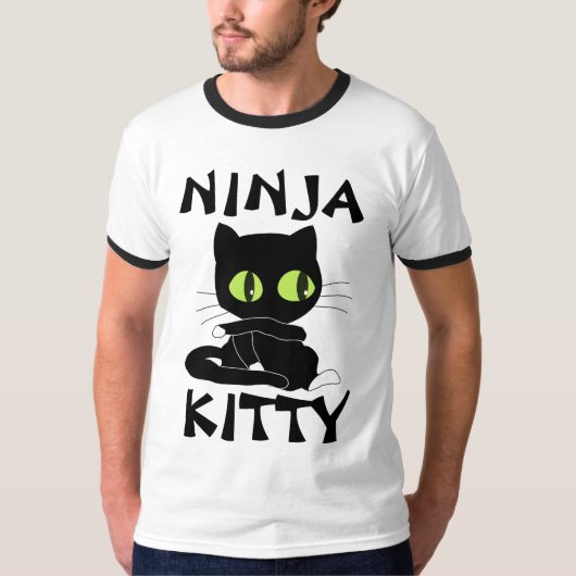 NINJA KITTY drôles T-shirts Cat (Devant)