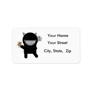 Ninja Kitty Étiquettes de adresse