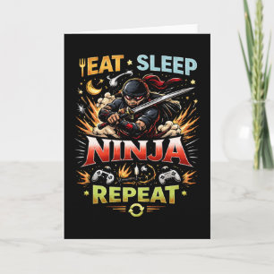 Ninja Levenslus Feestdagen Kaart