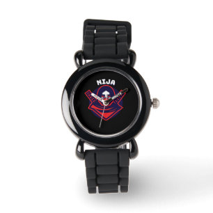 Ninja-logo – Krachtig krijgersembleem Horloge