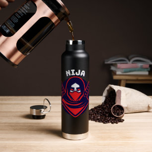 Ninja-logo – Krachtig krijgersembleem Waterfles