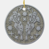 Ninja Manhole Keramisch Ornament (Achterkant)