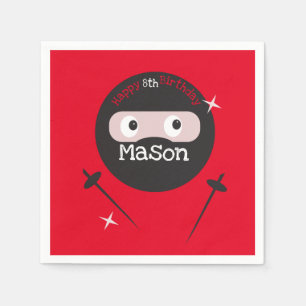 Ninja Martial Arts Karate Boys Birthday Servet