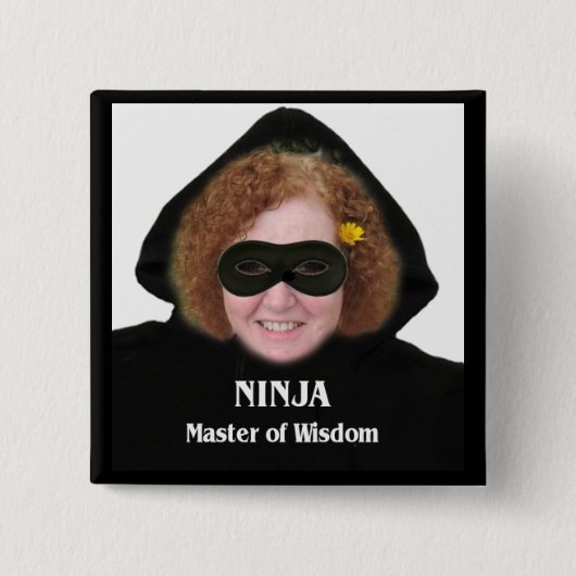 Ninja: Meester van Wisdom Vierkante Button 5,1 Cm (Voorkant)