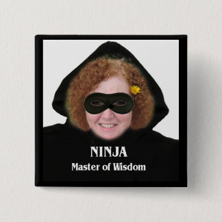 Ninja: Meester van Wisdom Vierkante Button 5,1 Cm