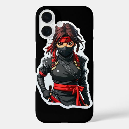 Ninja Meisje Case-Mate iPhone Case (Achterkant)