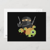 Ninja met Turtles Briefkaart (Voorkant / Achterkant)