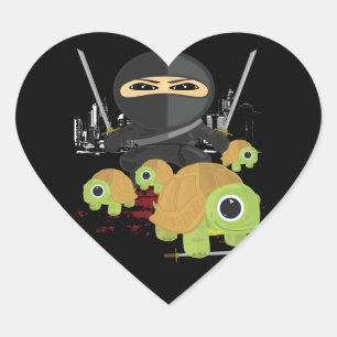 Ninja met Turtles Hart Sticker
