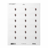 Ninja met wapen etiket (Full Sheet)