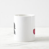 Ninja minuscule avec grande tasse de café (Centre)