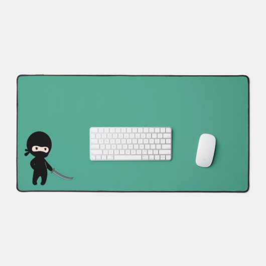 Ninja minuscule en colère sur vert foncé (Clavier et souris)