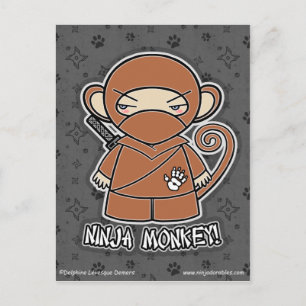 Ninja Monkey. Briefkaart