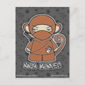 Ninja Monkey. Briefkaart (Voorkant)
