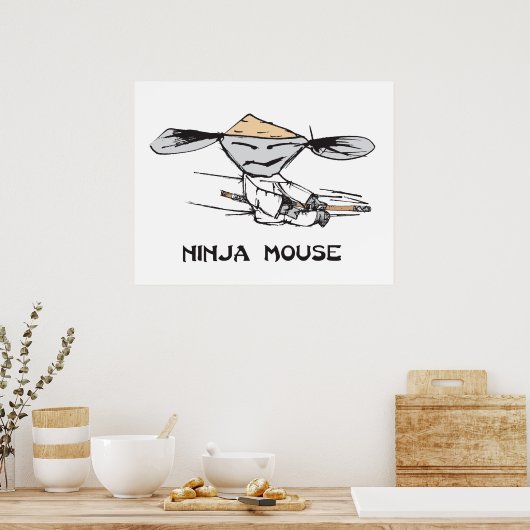 Ninja Mouse Poster (Keuken)