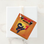 NINJA Movie Star Warrior Kicking It Karate Party Bedankjes Labels (In situ)