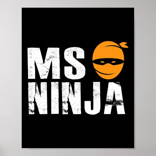 NINJA - Multiple Sclerosis Ondersteuning Awareness Poster (Voorkant)