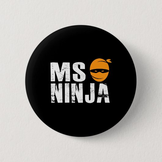 NINJA - Multiple Sclerosis Ondersteuning Awareness Ronde Button 5,7 Cm (Voorkant)