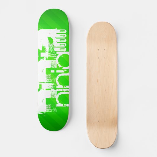 Ninja; Neon Green Stripes. Skateboard (Voorkant)