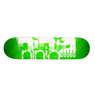 Ninja; Neon Green Stripes. Skateboard