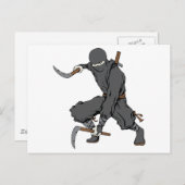 Ninja ~ Ninjas Martial Arts Warrior Fantasy Art Briefkaart (Voorkant / Achterkant)