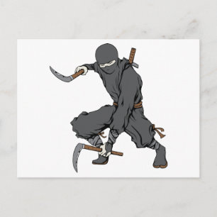 Ninja ~ Ninjas Martial Arts Warrior Fantasy Art Briefkaart