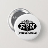 Ninja Nurse Ronde Button 5,7 Cm (Voorkant /achterkant)
