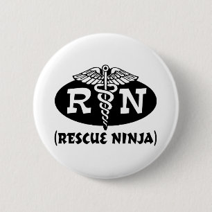 Ninja Nurse Ronde Button 5,7 Cm