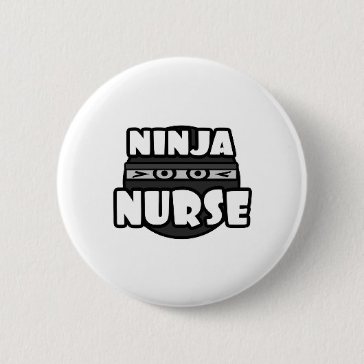 Ninja Nurse Ronde Button 5,7 Cm (Voorkant)