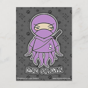 Ninja Octopus. Briefkaart