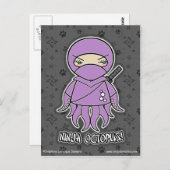 Ninja Octopus ! Carte postale (Devant / Derrière)