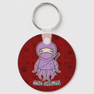 Ninja Octopus. In rode Sleutelhanger