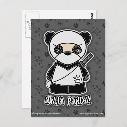Ninja Panda! Briefkaart (Voorkant / Achterkant)