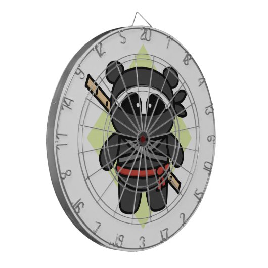 Ninja Panda door Amanda Roos Dartbord (Voorkant Links)