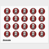 Ninja Panda ! En Sticker rouge (Feuille)