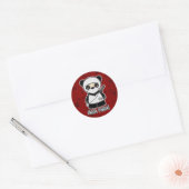 Ninja Panda! In rode Sticker (Envelop)