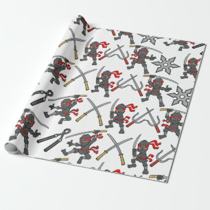 Ninja Pattern Cadeaupapier
