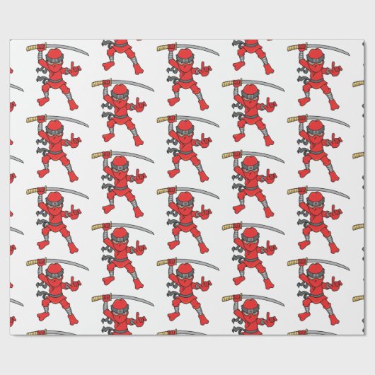  Ninja Pattern Cadeaupapier (Vlak)