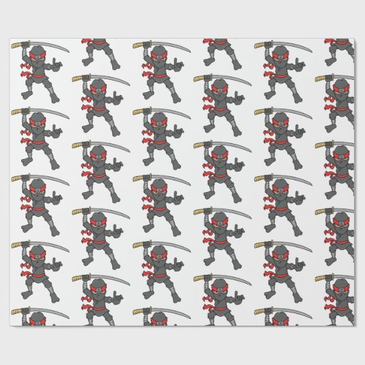 Ninja Pattern Cadeaupapier (Vlak)