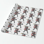  Ninja Pattern Cadeaupapier (Uitgerold)