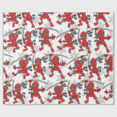  Ninja Pattern Cadeaupapier (Vlak)