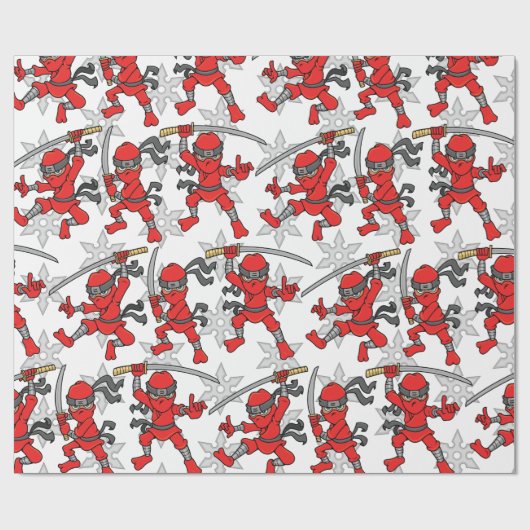  Ninja Pattern Cadeaupapier (Vlak)